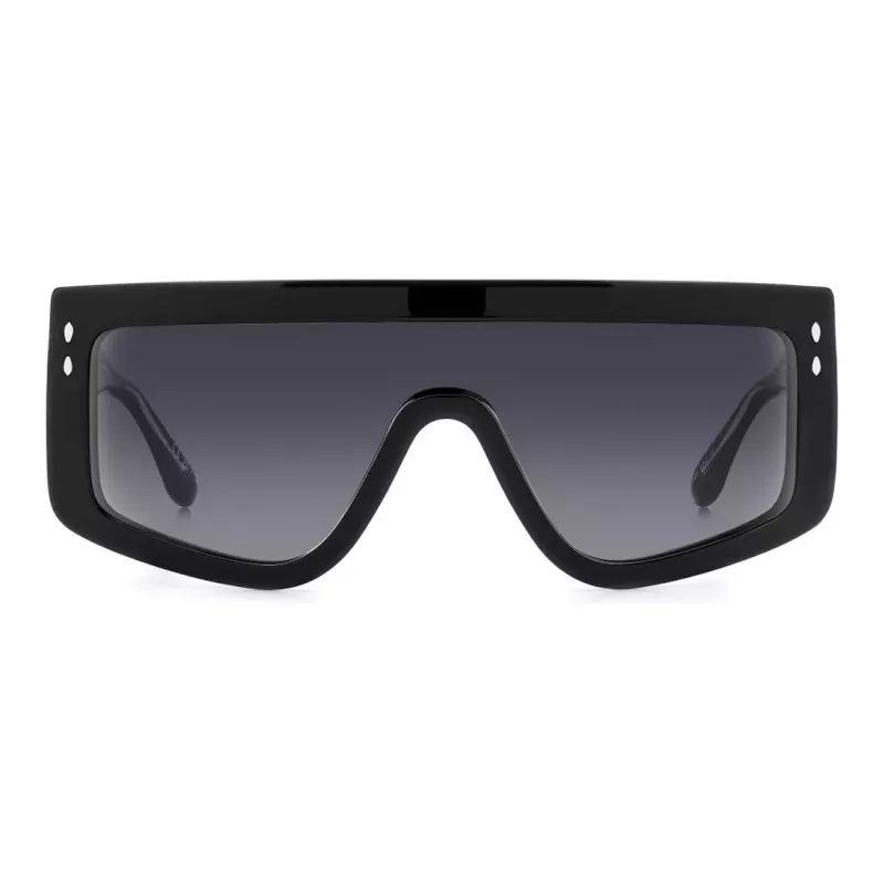 Okulary przeciwsłoneczne ISABEL MARANT IM-0155-S-807 Oversize kwadratowa czarna oprawka acetatowa ciemnoszare soczewki poliwęglanowe szerokość soczewki 99 mm długość zausznika 135 mm ochrona UV400