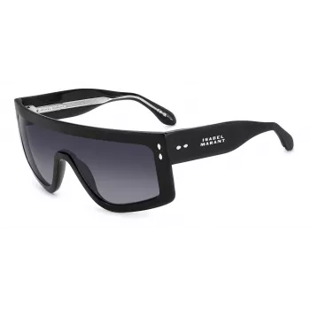 Okulary przeciwsłoneczne ISABEL MARANT IM-0155-S-807 Oversize kwadratowa czarna oprawka acetatowa ciemnoszare soczewki poliwęglanowe szerokość soczewki 99 mm długość zausznika 135 mm ochrona UV400