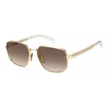 DAVID BECKHAM DB7121GSLOJ Męskie okulary przeciwsłoneczne kwadratowe Havana Brown 60mm