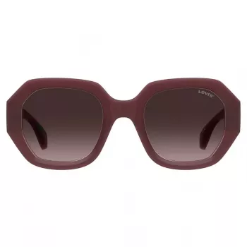 LEVI'S LV-1066-S-LHF Damskie okulary przeciwsłoneczne prostokątne Havana Brown Gradient 51mm