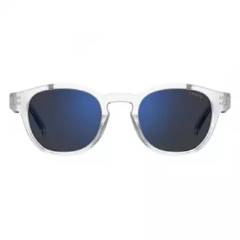 LEVI'S LV-5060-S-2M4 Męskie okulary przeciwsłoneczne prostokątne, oprawka Havana, brązowe szkła, 48mm