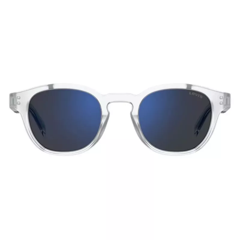 LEVI'S LV-5060-S-2M4 Męskie okulary przeciwsłoneczne prostokątne, oprawka Havana, brązowe szkła, 48mm