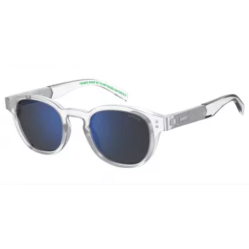 LEVI'S LV-5060-S-2M4 Męskie okulary przeciwsłoneczne prostokątne, oprawka Havana, brązowe szkła, 48mm