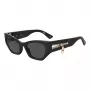 Okulary przeciwsłoneczne MOSCHINO damskie MOS159-S-807 Motylkowata oprawka acetatowa Szare soczewki gradientowe 55/21/140 mm UV400