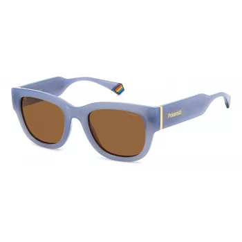 Polaroid PLD6213SXMVU Damskie okulary przeciwsłoneczne w kształcie kwadratu kocie oko Havana Green Polarized UV400