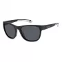 POLAROID SPORT PLD7051S003 Okulary przeciwsłoneczne unisex - czarna oprawka, szare soczewki polaryzacyjne 57mm