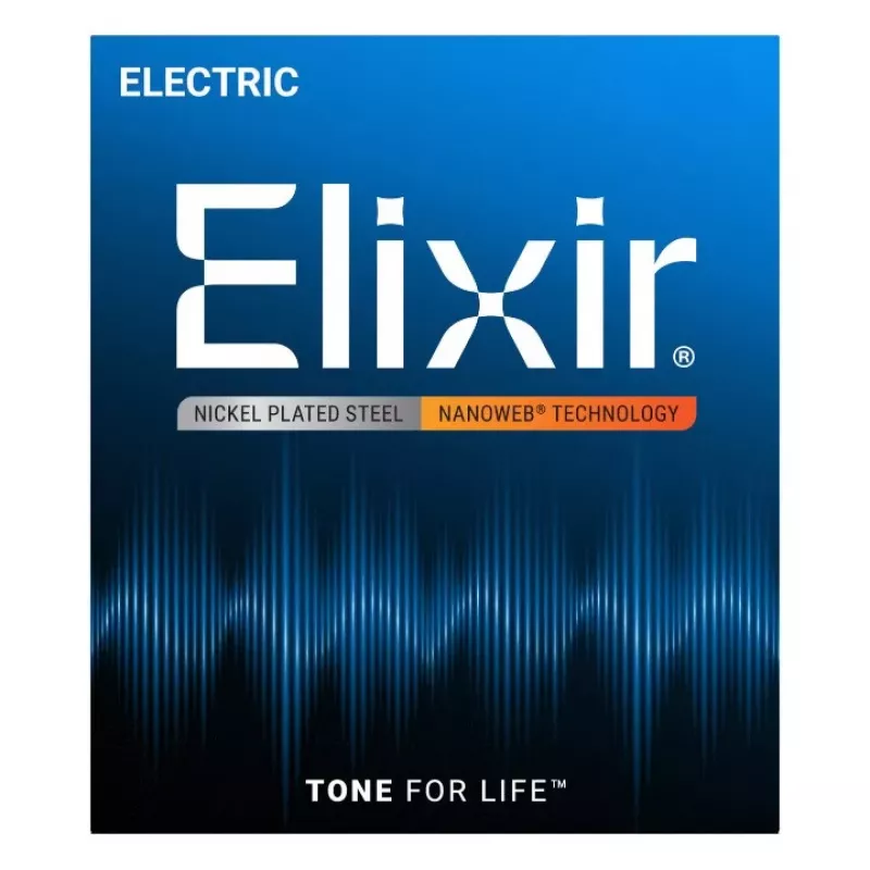 Elixir Strings 12002 Nanoweb Electric Guitar Strings, Super Light .009-.042, 6-Pack