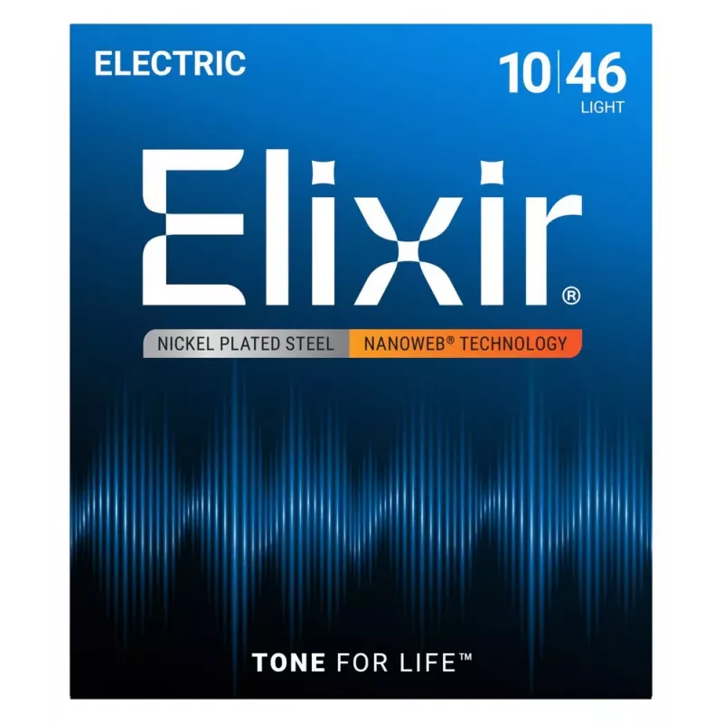 Elixir 12052 Nanoweb Light Electric Guitar Strings (10-46)