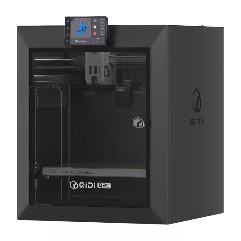 Drukarka 3D QIDI Q2C - W pełni zamknięta drukarka FDM o objętości roboczej 200x200x200 mm, z bezpośrednim napędem wytłaczarki, magnetyczną płytą roboczą PEI, Wi-Fi i ekranem dotykowym