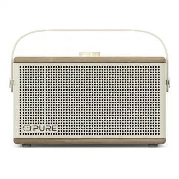 Pure Classic Aura Przenośny Głośnik Bluetooth z Podświetleniem, Biały/Dąb
