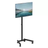 MANHATTAN Compact TV and Monitor Stand on Wheels 13-50 inch Tilt and Height Adjustable Holds up to 20 kg Black (462464)