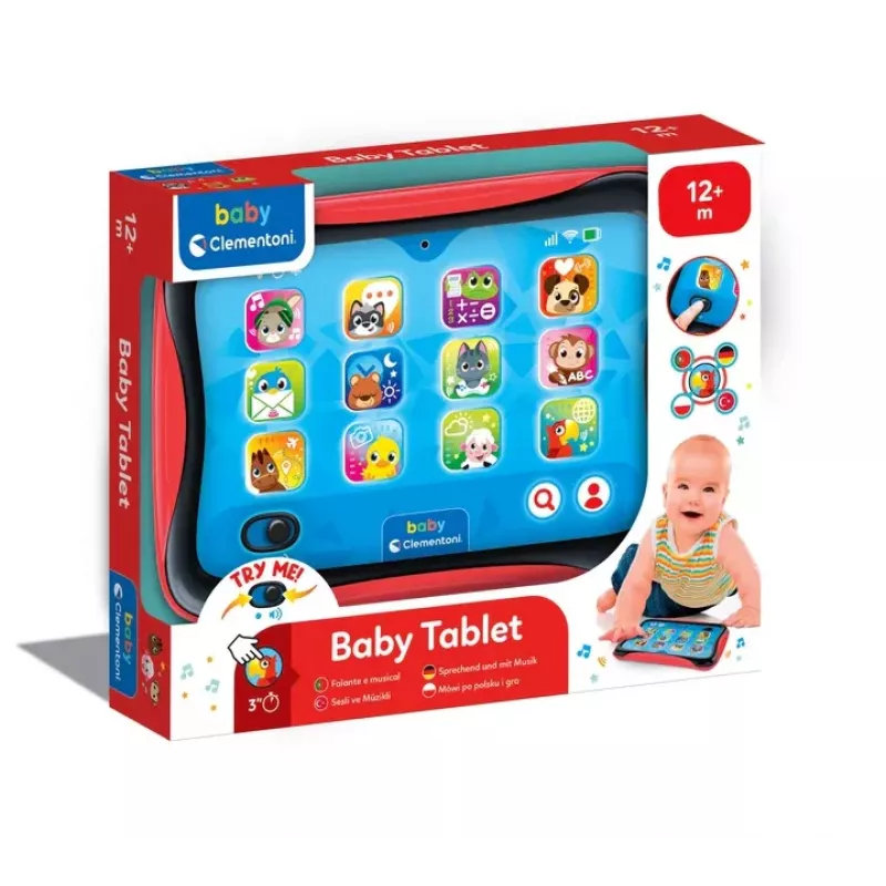 Clementoni Mówiący Tablet dla Dzieci 17535 - Edukacyjna Zabawka Elektroniczna dla Maluchów 12+ Miesięcy