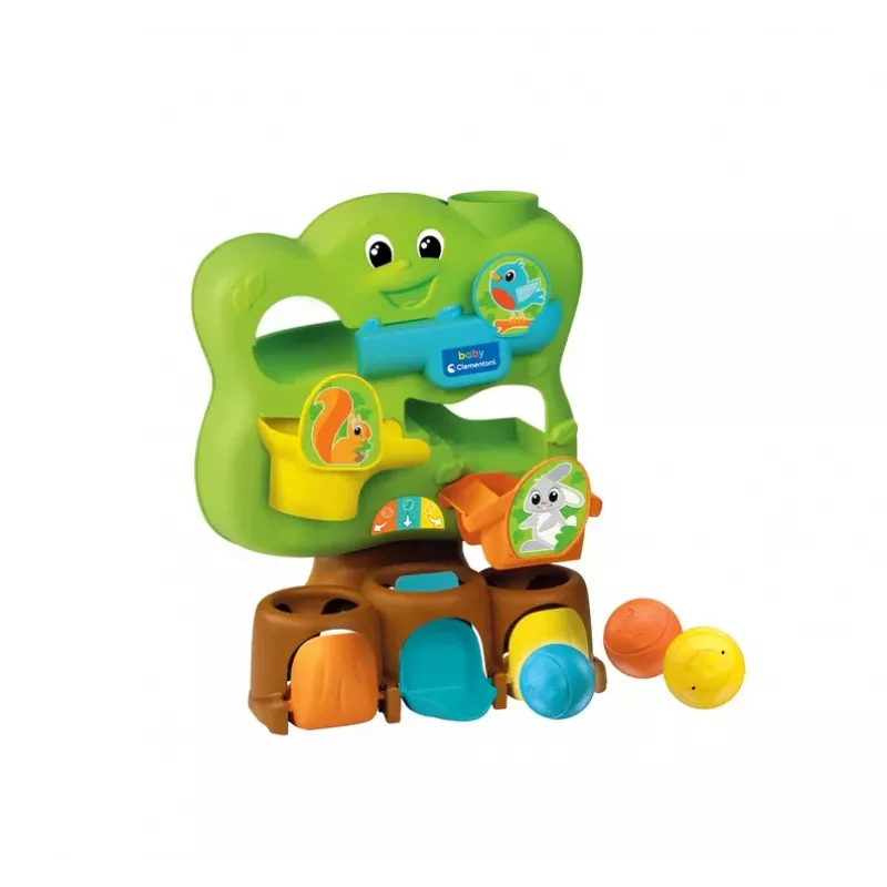 Clementoni Baby Logical Toy – Magiczne Kolorowe Drzewko z Piłeczkami 17580