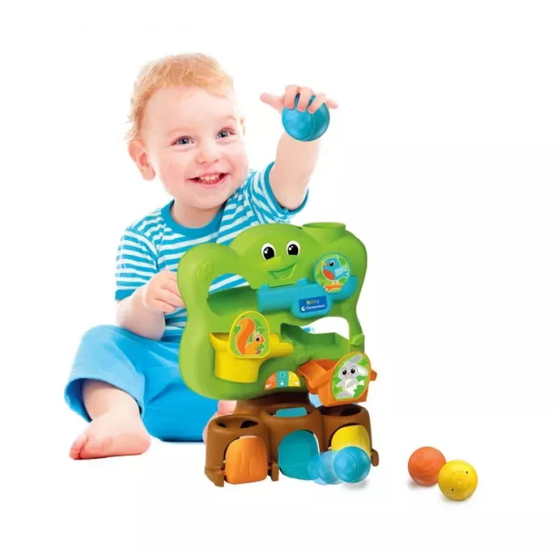 Clementoni Baby Logical Toy – Magiczne Kolorowe Drzewko z Piłeczkami 17580