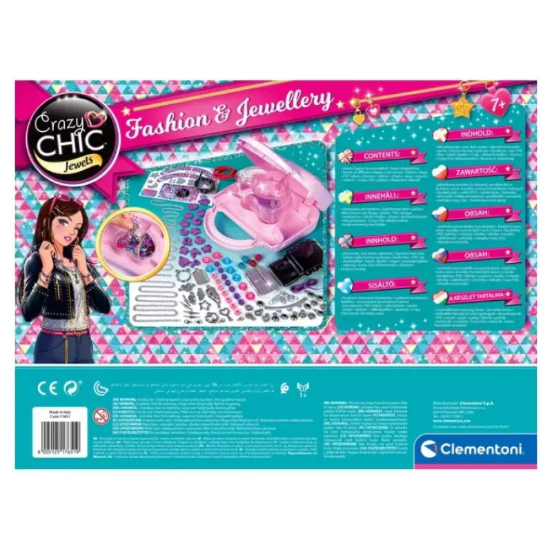 Crazy Chic DIY Set: Crazy Handbag with Beads & Bracelets Clementoni 17651
