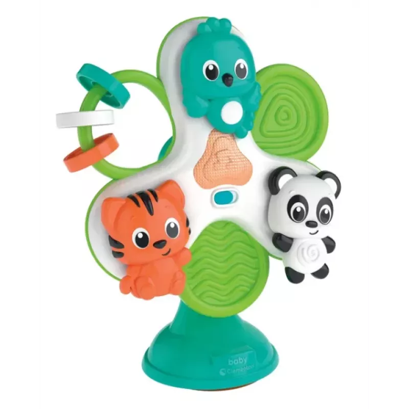 Clementoni Happy Animal Carousel Musical Crib Mobile with Starry Sky Projector