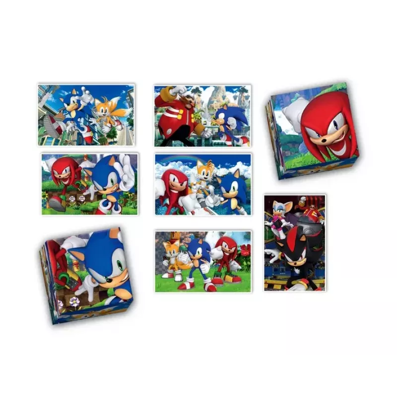 Clementoni Zestaw Edukacyjny Puzzle, Memo i Klocki Sonic 28389