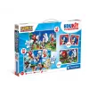 Clementoni Zestaw Edukacyjny Puzzle, Memo i Klocki Sonic 28389