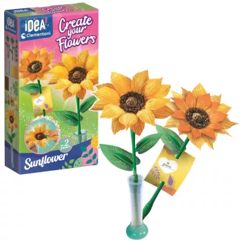 Clementoni Idea Art Creative Kit Mini Flower Factory Sunflower 18347