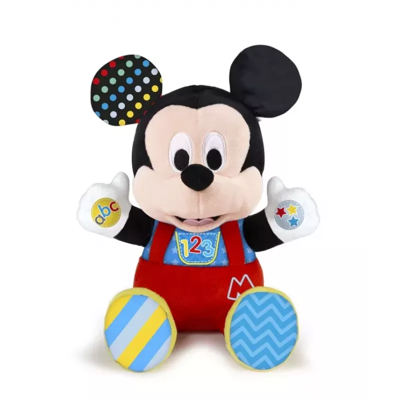 Clementoni Disney Baby Mickey Mouse Interaktywna Pluszowa Zabawka Uczy i Przytula Język Polski 50131