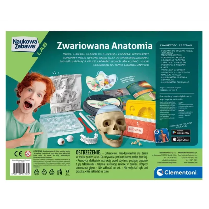 Clementoni Naukowa Zabawa Szalona Anatomia - Język polski - 50697