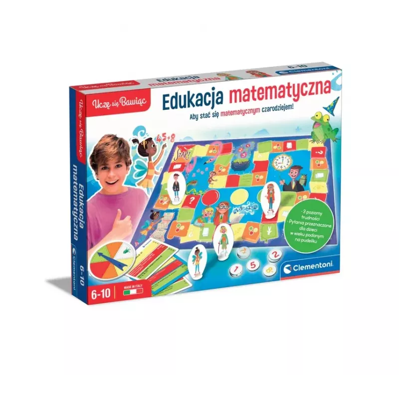 Clementoni Naukowa Zabawa Gra Edukacyjna Planszowa Matematyka Nauka przez Zabawę 50778