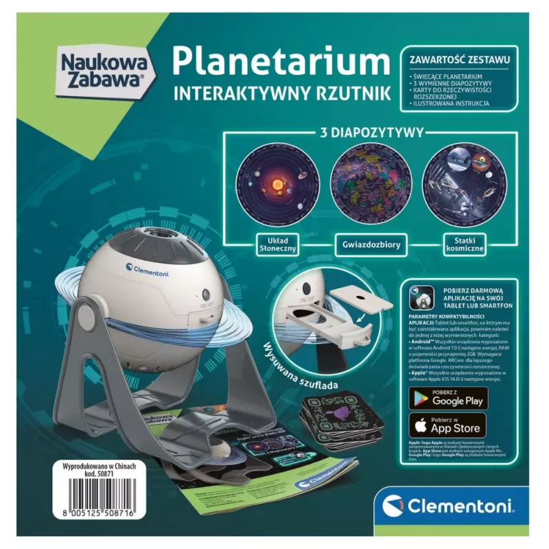 Clementoni Interaktywny Projektor Planetarium Język Polski 50871