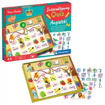 Clementoni Quizzy Interaktywny Quiz Elektroniczny Edukacyjna Gra Język Angielski Polski 50943