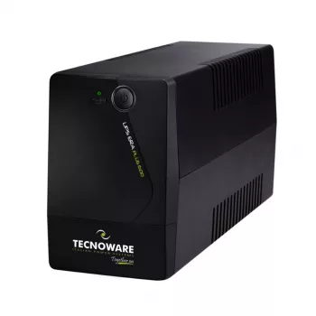 TECNOWARE UPS ERA PLUS 600 SCHUKO Line-Interactive 600VA/360W, bateria 12V 7Ah, 2 gniazda Schuko, USB, czarny