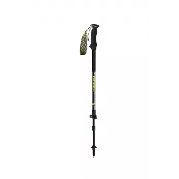 Escape Poles Carbon XT Tour ai GABEL - 3-segmentowy kij trekkingowy z włókna węglowego, 66-142 cm, 218g, czarno-czerwono-żółty