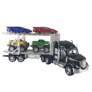 Koala Games G2591 Car Transporter Truck with 4 Die-Cast Cars