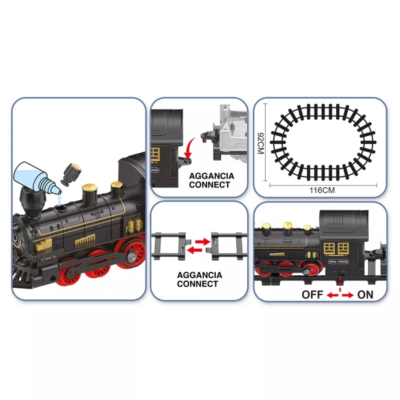 Koala Games G2599 Steam Cargo Train Elektryczny Zestaw Pociągu Towarowego