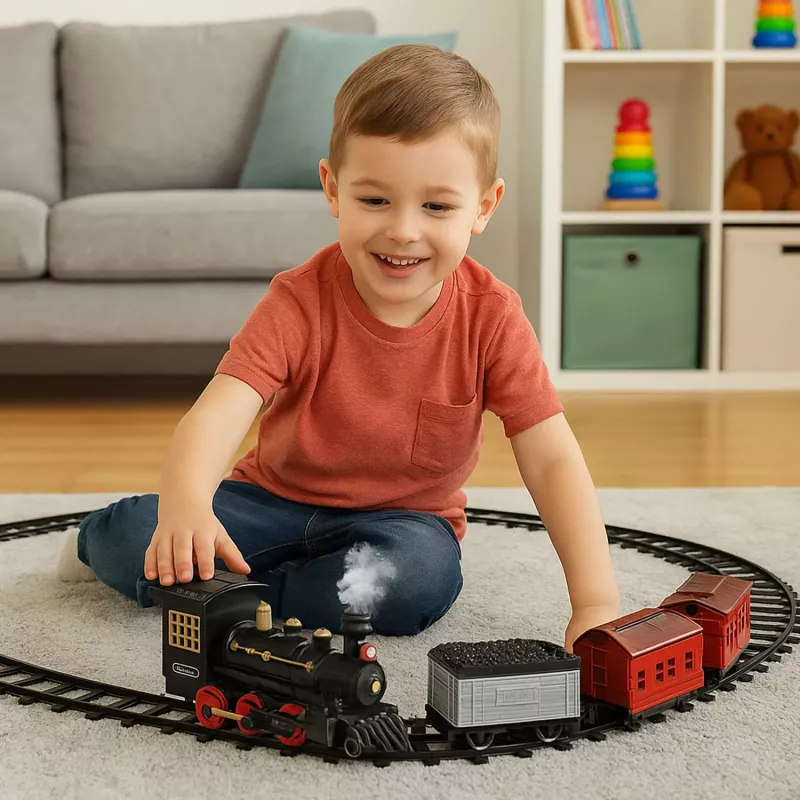 Koala Games G2599 Steam Cargo Train Elektryczny Zestaw Pociągu Towarowego