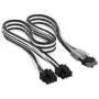 Corsair Premium Sleeved 2x 8-Pin do 12V-2x6 Kabel dla zasilaczy Type 4 - Czarno-Biały