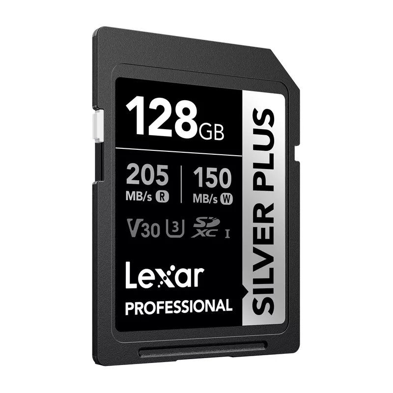 Lexar Professional SILVER PLUS SDXC 128GB Memory Card UHS-I U3 V30