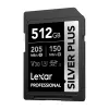 Karta pamięci Lexar Professional SILVER PLUS SDXC 512 GB, UHS-I, U3, V30, A2, do 200 MB/s odczyt, 140 MB/s zapis