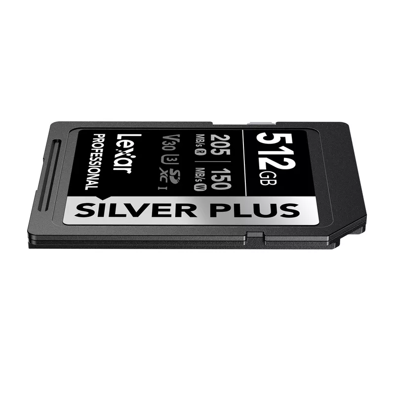 Karta pamięci Lexar Professional SILVER PLUS SDXC 512 GB, UHS-I, U3, V30, A2, do 200 MB/s odczyt, 140 MB/s zapis