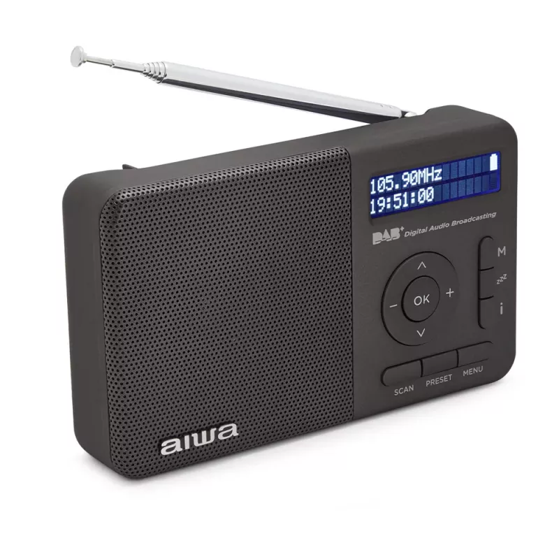 Aiwa RD-40DAB/BK Czarny Przenośne Radio DAB+ i FM z Bluetooth