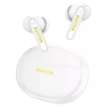 Buxton BTW 7200 White Tuya - Dokanałowe słuchawki True Wireless Stereo (TWS) Bluetooth 5.1 z etui ładującym, IPX4, białe