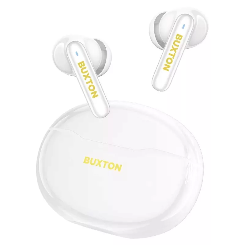 Buxton BTW 7200 White Tuya - Dokanałowe słuchawki True Wireless Stereo (TWS) Bluetooth 5.1 z etui ładującym, IPX4, białe