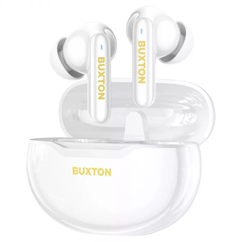 Buxton BTW 7200 White Tuya - Dokanałowe słuchawki True Wireless Stereo (TWS) Bluetooth 5.1 z etui ładującym, IPX4, białe