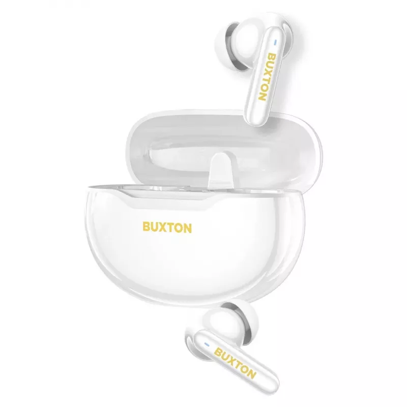 Buxton BTW 7200 White Tuya - Dokanałowe słuchawki True Wireless Stereo (TWS) Bluetooth 5.1 z etui ładującym, IPX4, białe