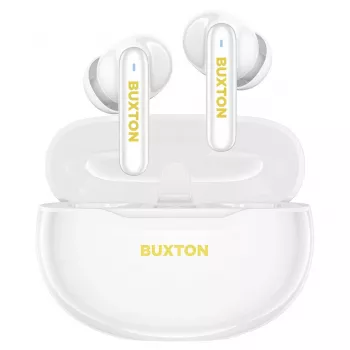 Buxton BTW 7200 White Tuya - Dokanałowe słuchawki True Wireless Stereo (TWS) Bluetooth 5.1 z etui ładującym, IPX4, białe