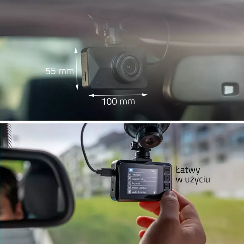 LAMAX T3 Dashcam Full HD 1080p 140° Wide Angle z G-Sensor i Parking Mode