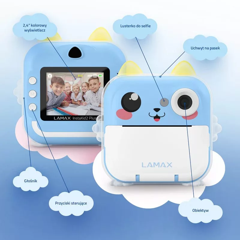 LAMAX InstaKid2 Plus Kids Camera, Blue