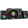 Rampage RMS-G8 25W Przenośny Głośnik Bluetooth z Podświetleniem RGB, TWS, Radio FM, Czarny
