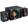 Rampage RMS-G8 25W Przenośny Głośnik Bluetooth z Podświetleniem RGB, TWS, Radio FM, Czarny