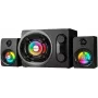 Rampage RMS-G8 25W Przenośny Głośnik Bluetooth z Podświetleniem RGB, TWS, Radio FM, Czarny