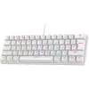 Rampage PLOWERK60 Blue Switch Biała Mechaniczna Klawiatura Gamingowa 60% RGB USB-C