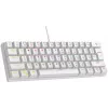 Rampage PLOWERK60 Blue Switch Biała Mechaniczna Klawiatura Gamingowa 60% RGB USB-C